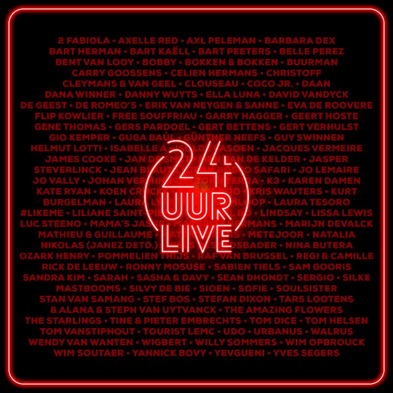 24 UUR LIVE line-up