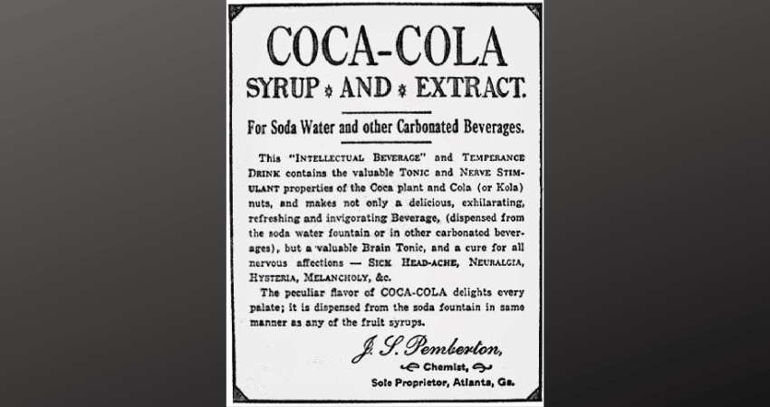 Une recette de Coca-Cola, autrefois destinée à être un médicament.