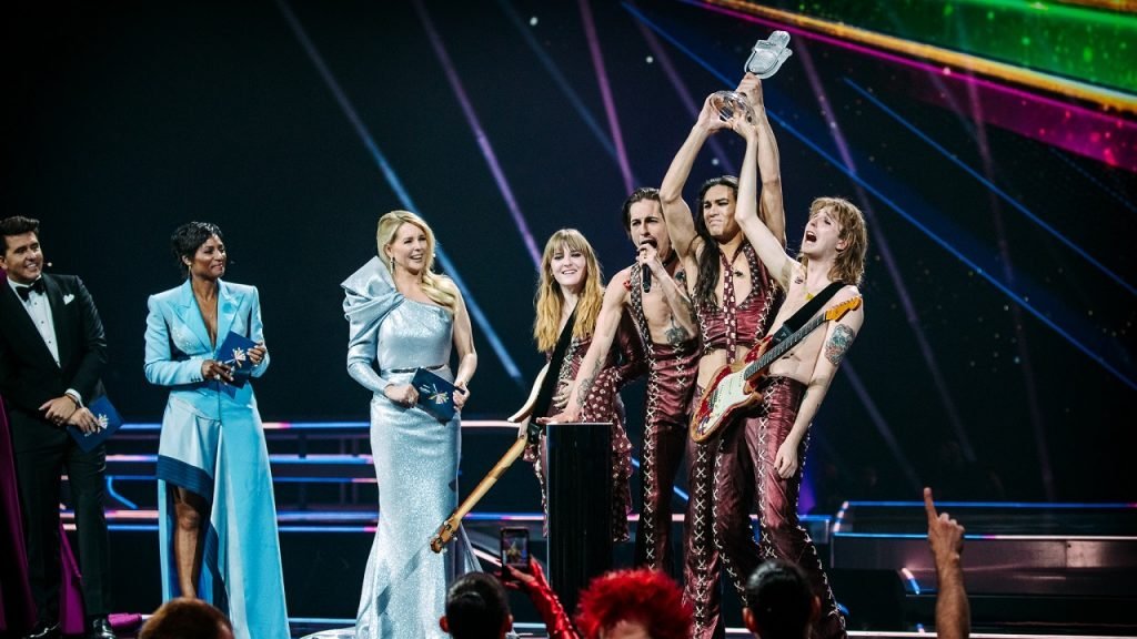 Eurovision podium Italie