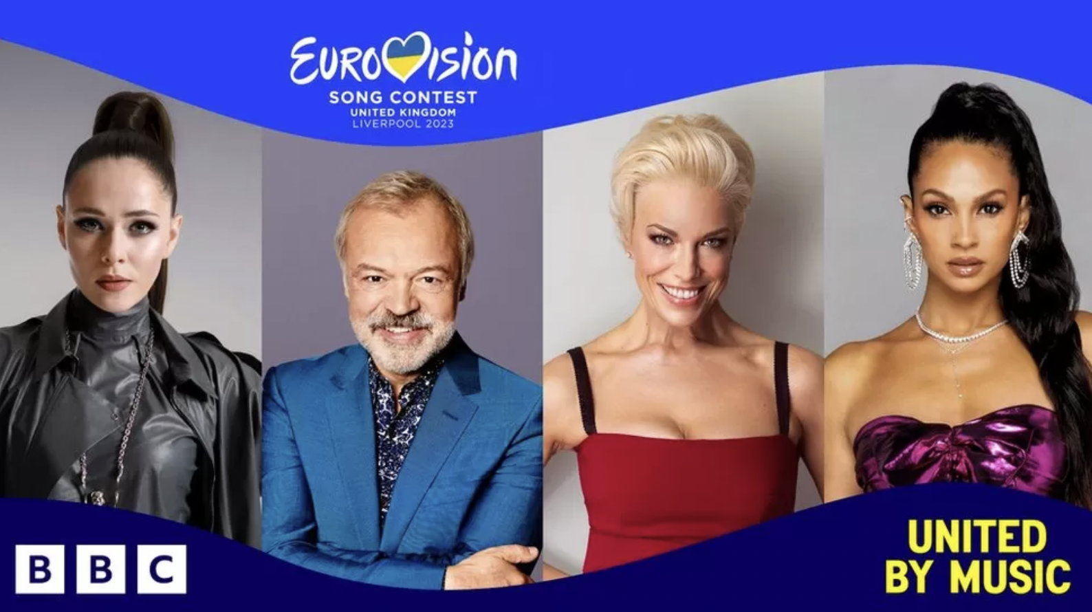 Eurovisiesongfestival Graham Norton presenteert naast Oekraïense zangeres en twee Britse sterren