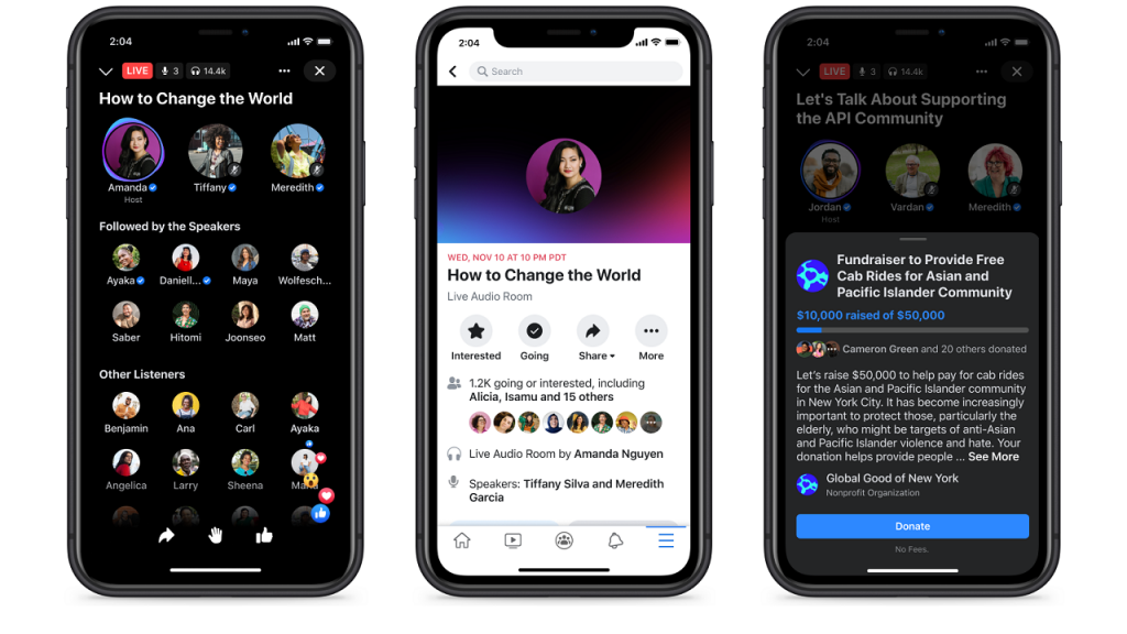Facebook Live Audio Rooms