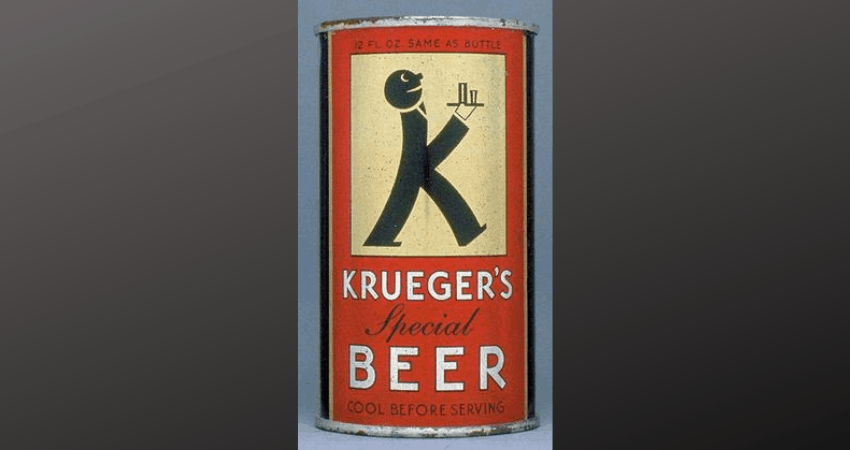 Une vieille canette de bière Krueger.