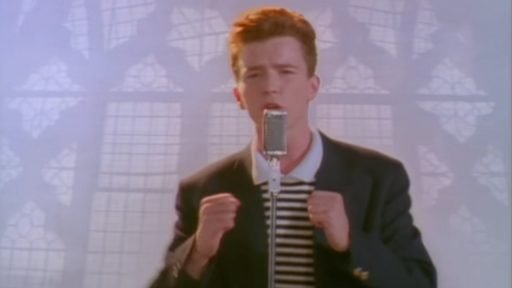 Rick Astley Never Gonna Give You Up screencap YouTube