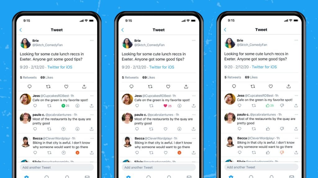 Twitter downvotes