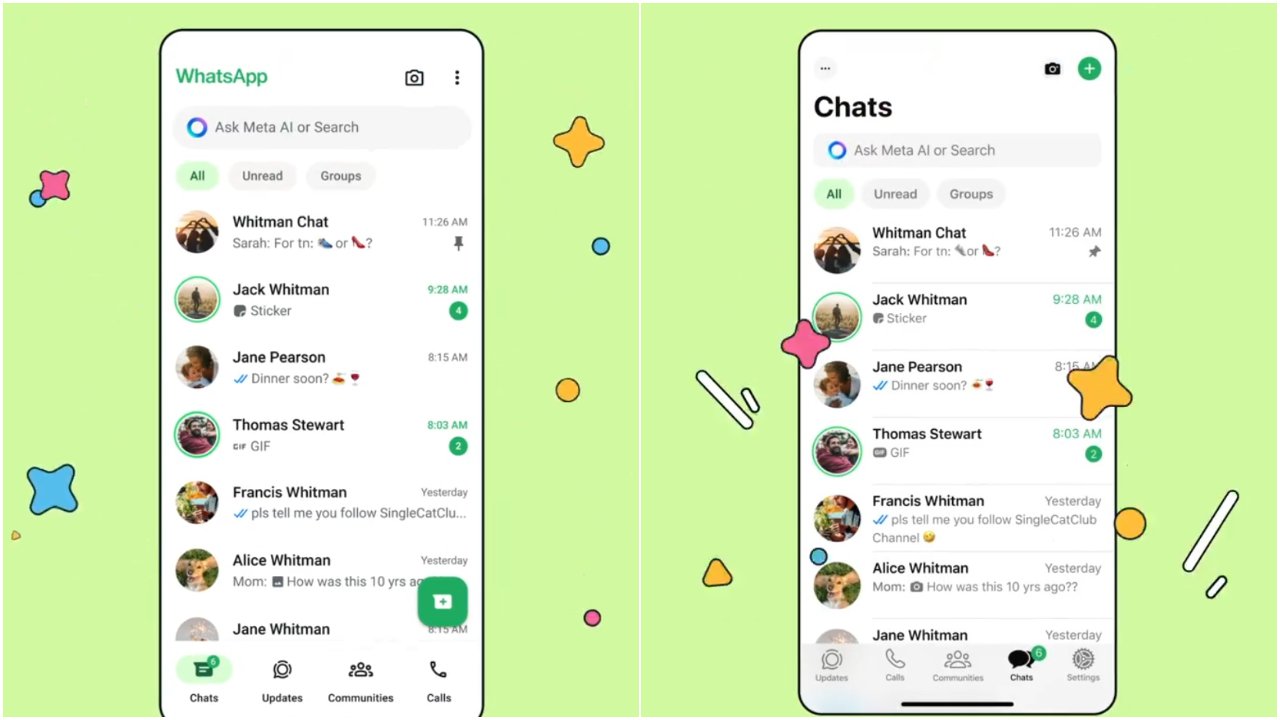 WhatsApp sta ricevendo un importante aggiornamento con un design completamente nuovo