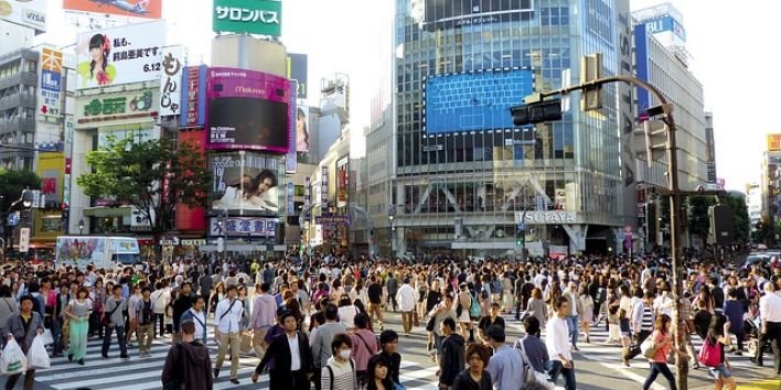 japan people street crowd