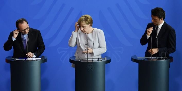 Hollande - Merkel -Renzi