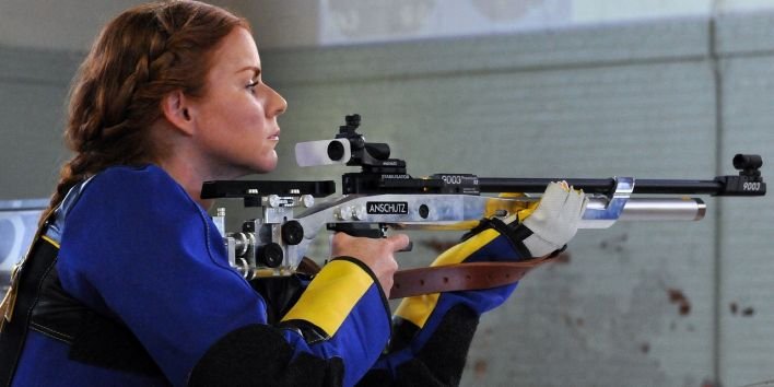 shooter woman gun training fight shoot