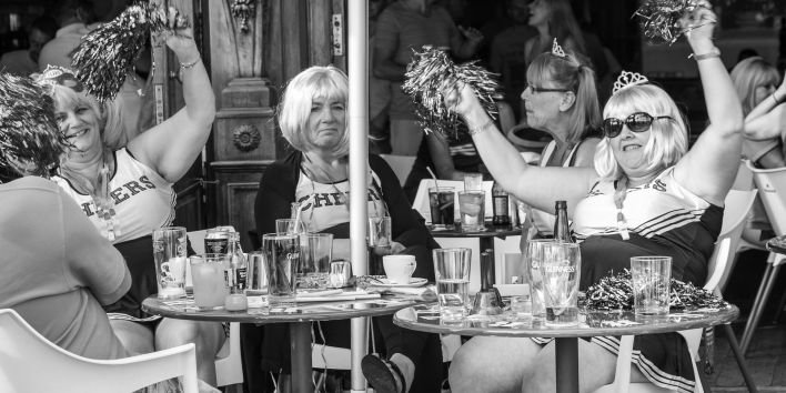 Benidorm spain party drinks women bar terrace