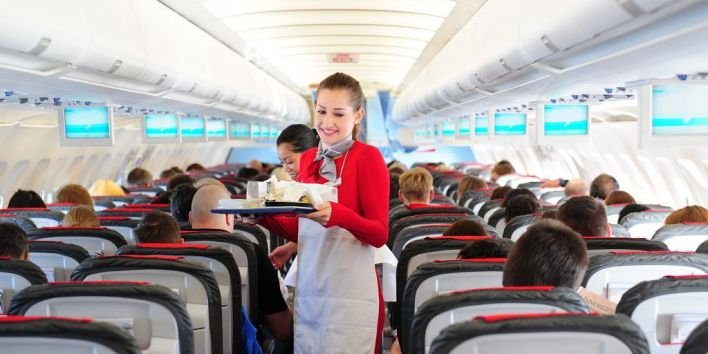 stewardess plane food