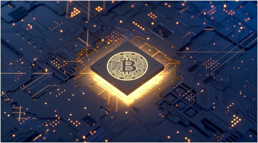 Het logo van Bitcoin
