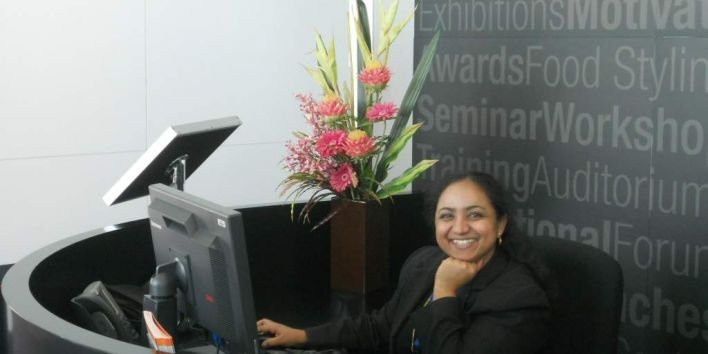 receptionist smile friendly woman